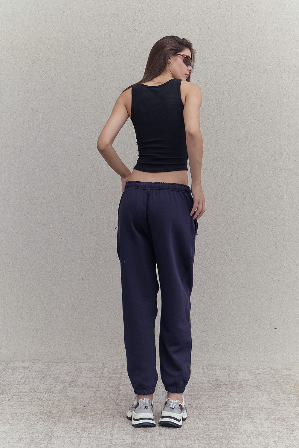 Navy Blue Cuffed Joggers - BonkersCorner