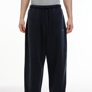 Navy Blue Faded Loose Fit Pants - BonkersCorner