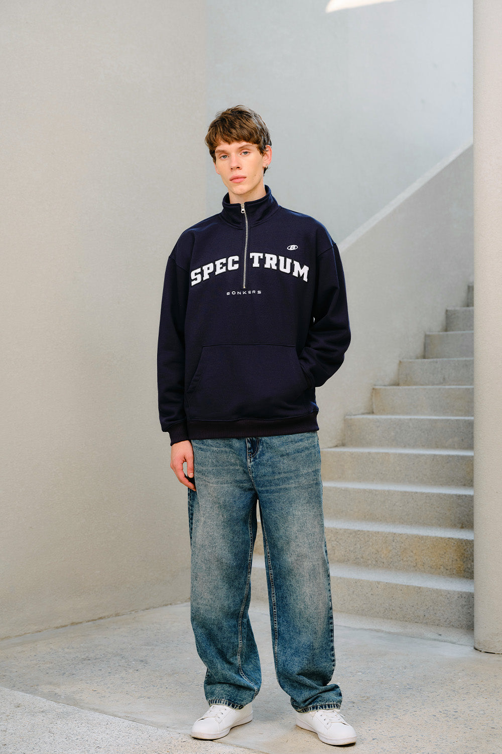 Navy Blue Spectrum Pullover
