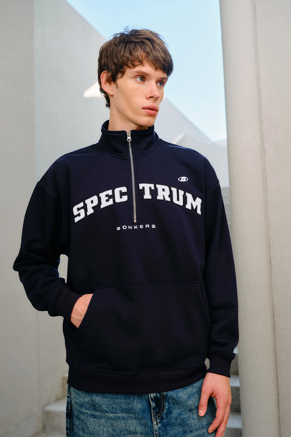 Navy Blue Spectrum Pullover