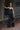 Navy Pinstriped Loose Fit Trousers