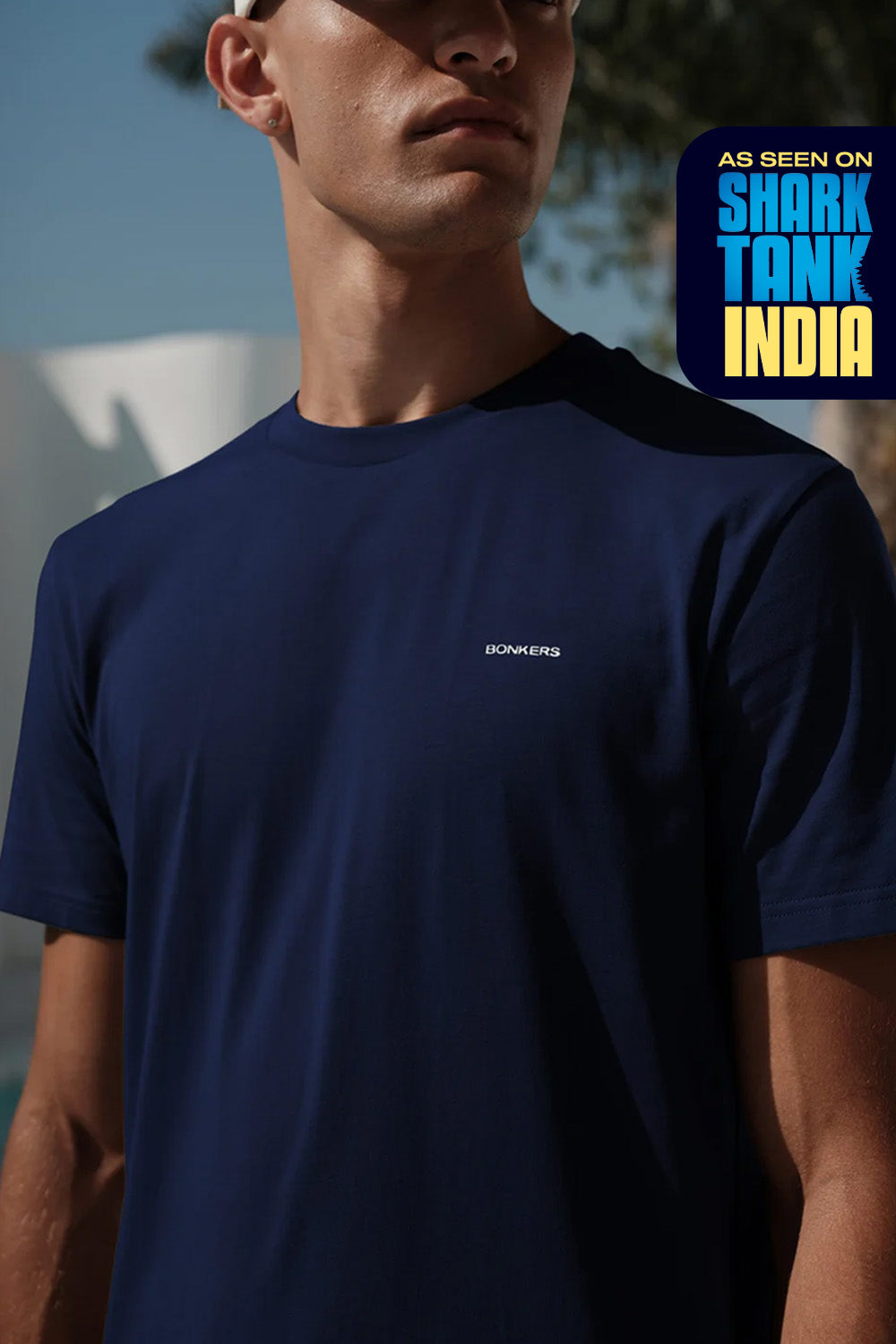 Navy Blue 100% Supima Cotton Relaxed Fit T-shirt - BonkersCorner