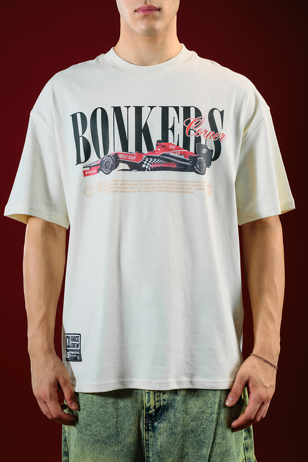 Need for Speed White Oversized T-shirt - BonkersCorner