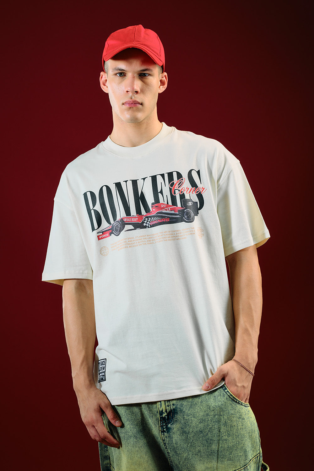 Need for Speed White Oversized T-shirt - BonkersCorner
