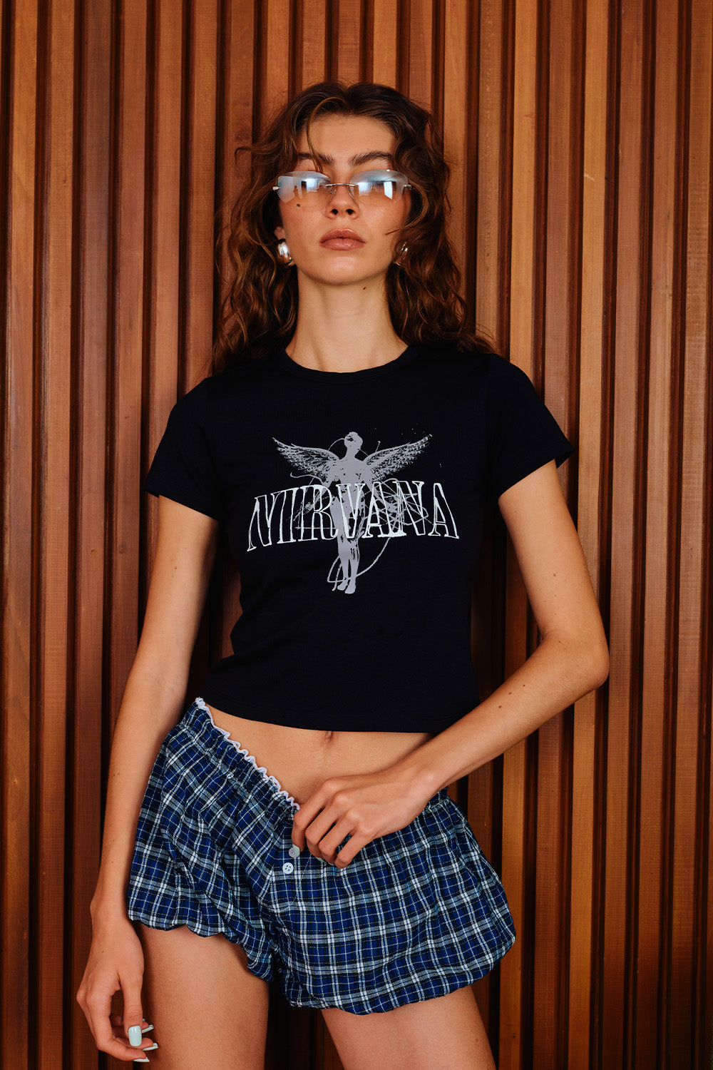 Nirvana Grunge Angel Baby Tee