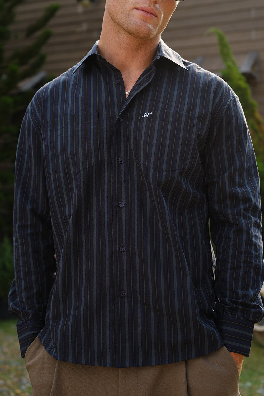 Ocean Dusk Striped Shirt - BonkersCorner