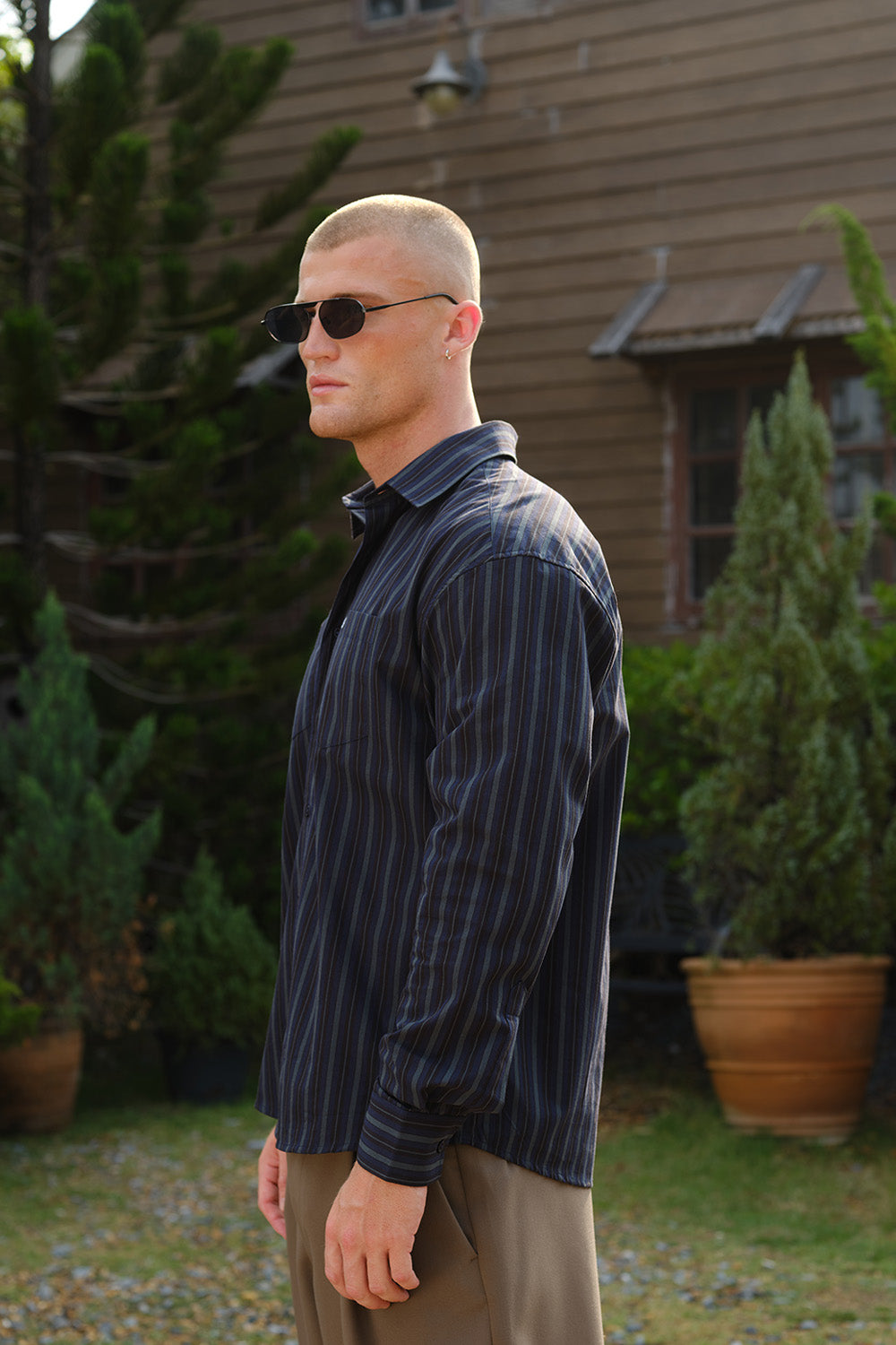 Ocean Dusk Striped Shirt - BonkersCorner