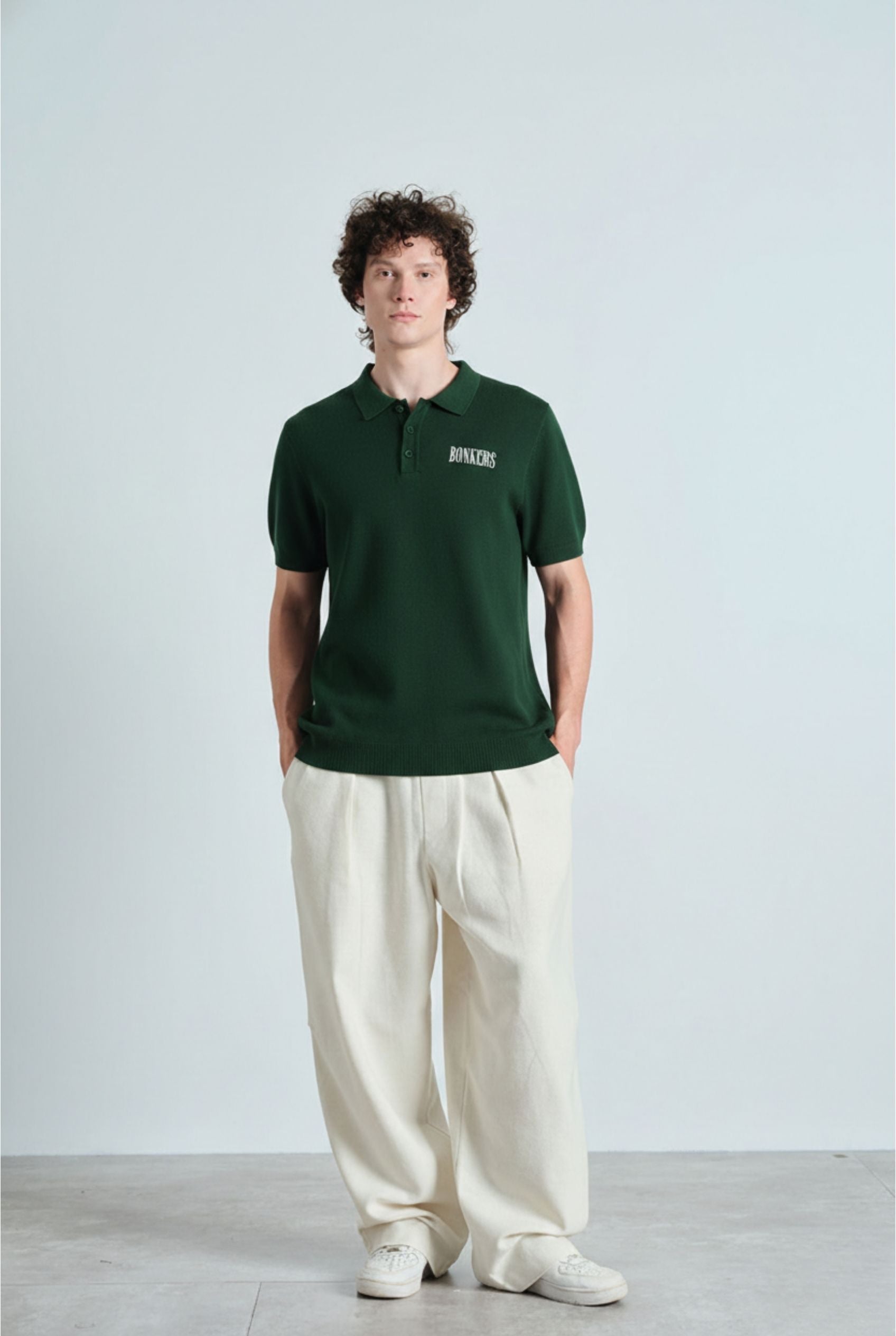 Olive Signature Knit Polo - BonkersCorner