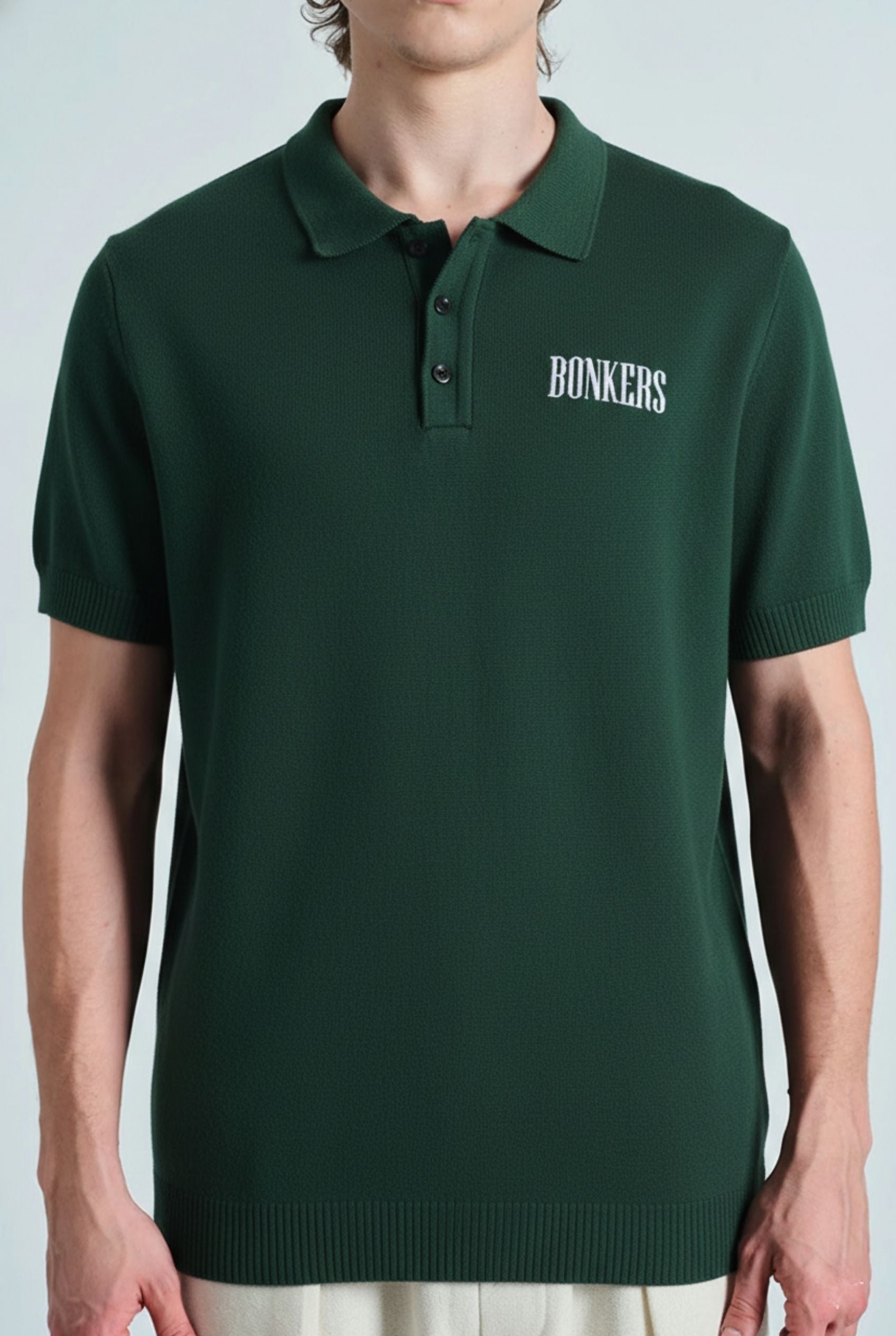 Olive Signature Knit Polo - BonkersCorner