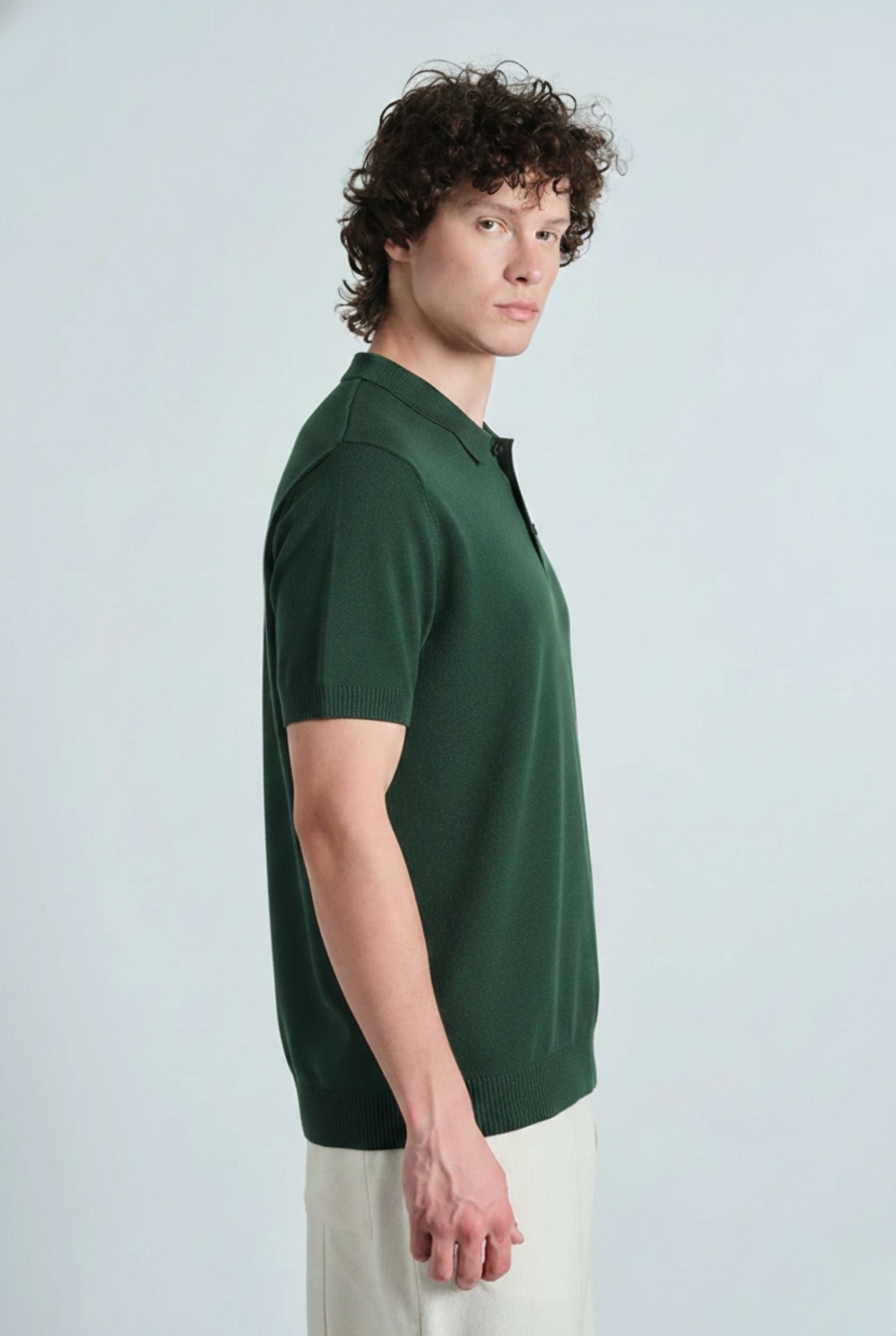 Olive Signature Knit Polo - BonkersCorner