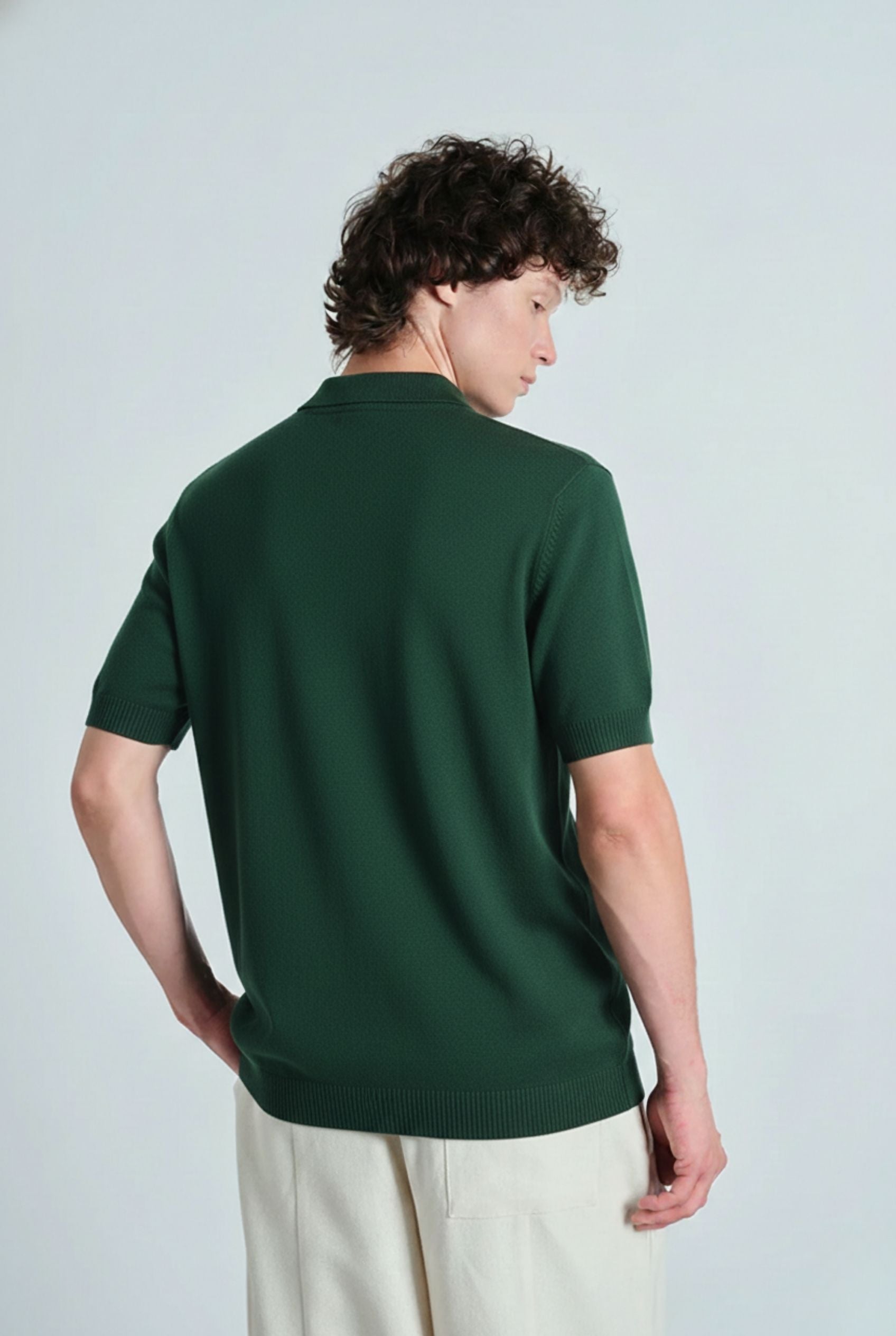 Olive Signature Knit Polo - BonkersCorner