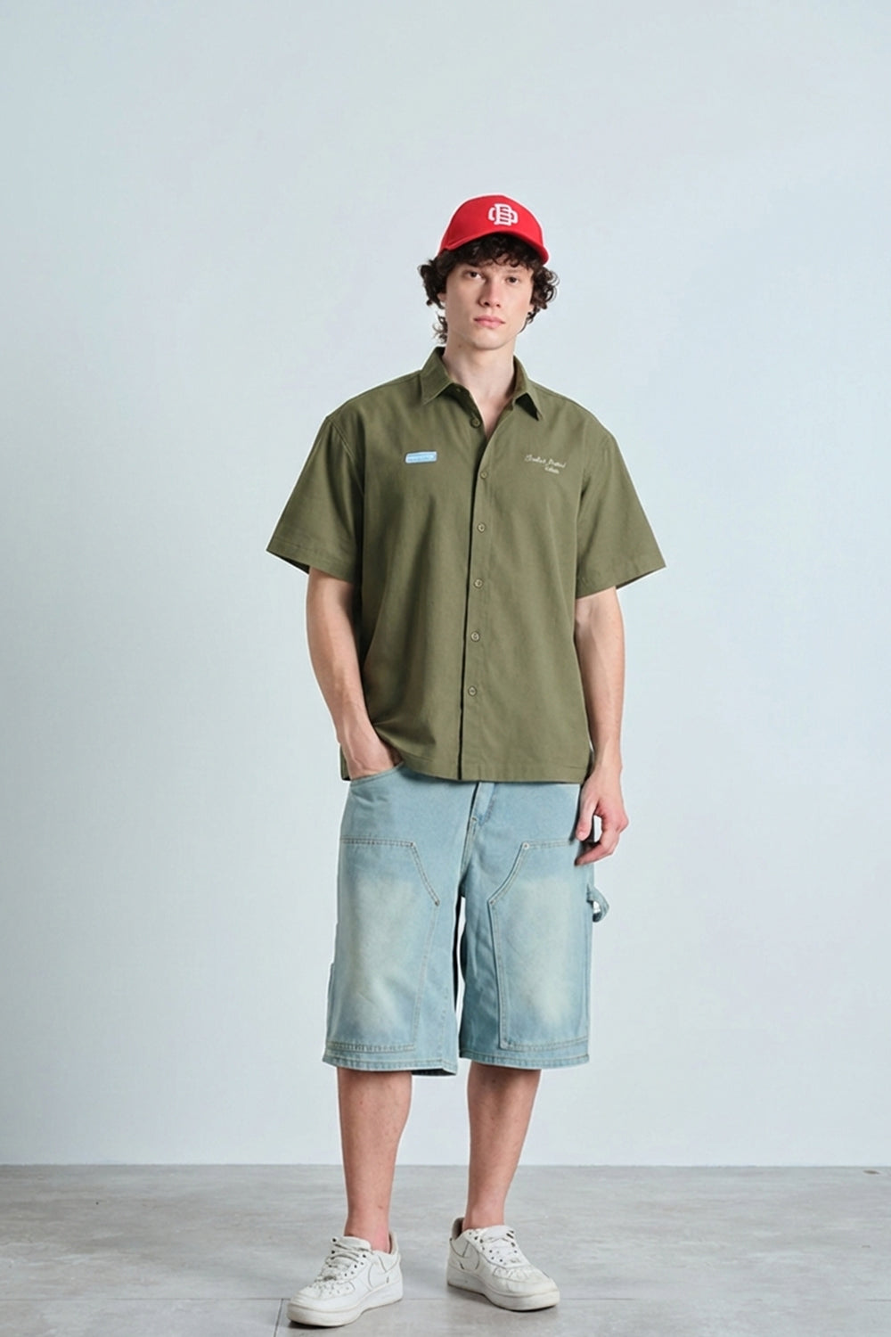 Olive Oversized Utility Shirt