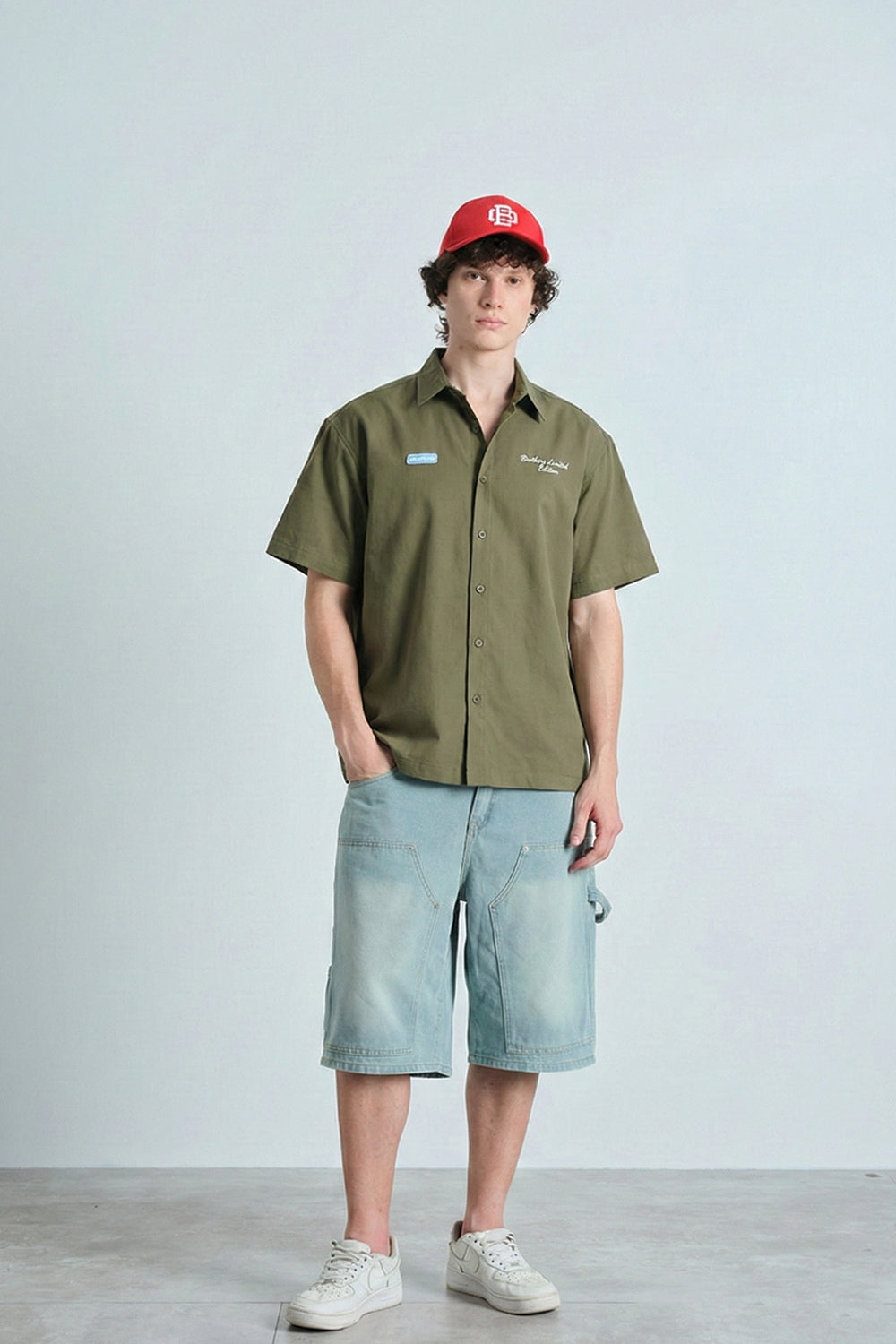 Olive Oversized Utility Shirt
