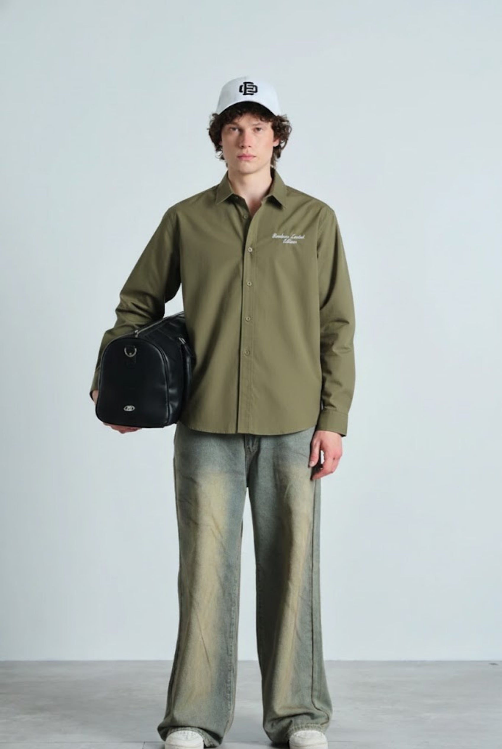 Oversized Classic Olive Full Sleeve Shirt - BonkersCorner