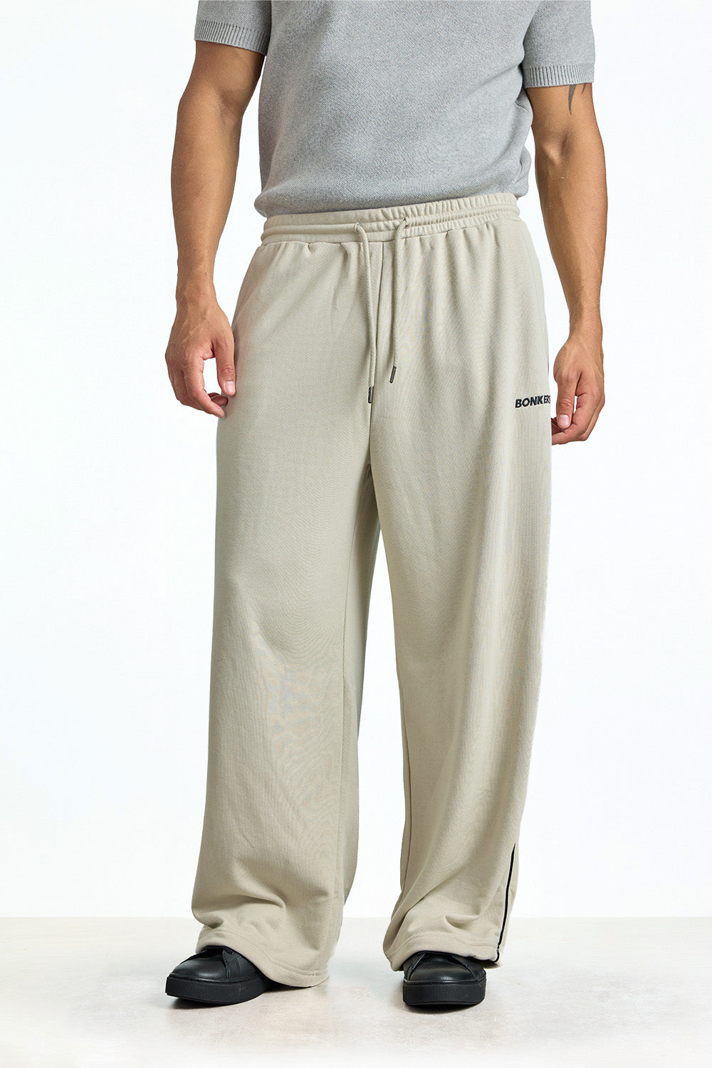 Oyster Mist Track Pants - BonkersCorner