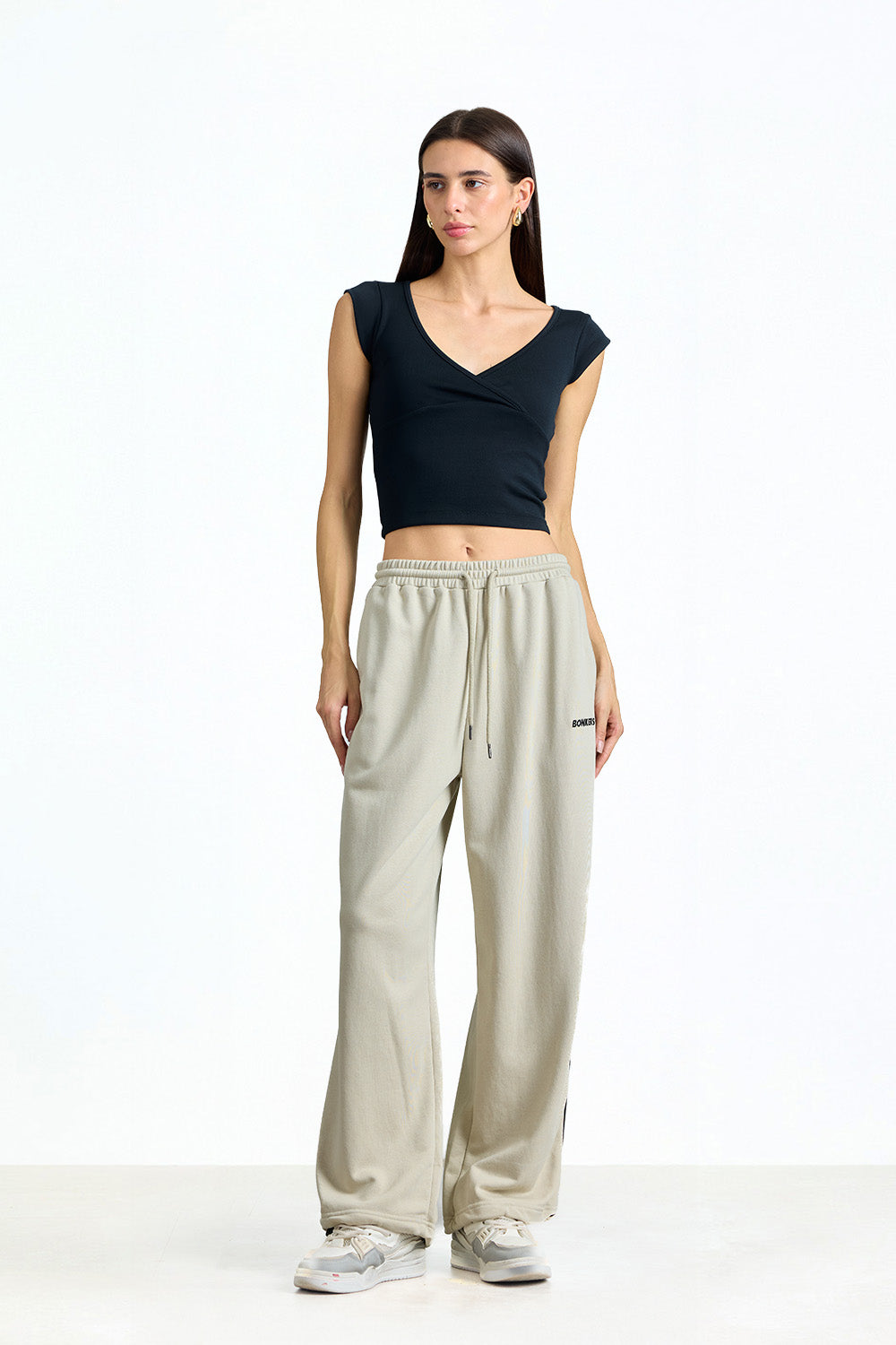 Oyster Mist Track Pants - BonkersCorner