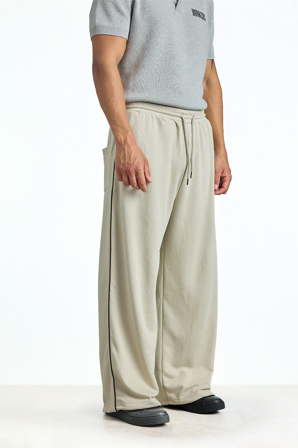 Oyster Mist Track Pants - BonkersCorner