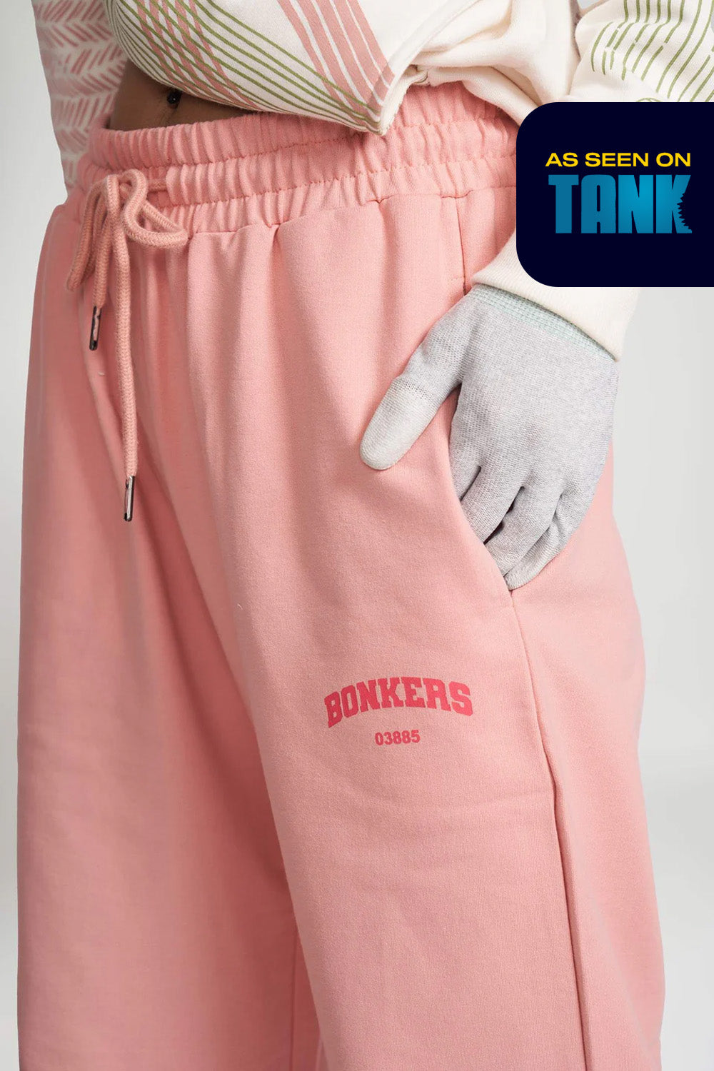 Peach Pink Wide-leg Sweatpants