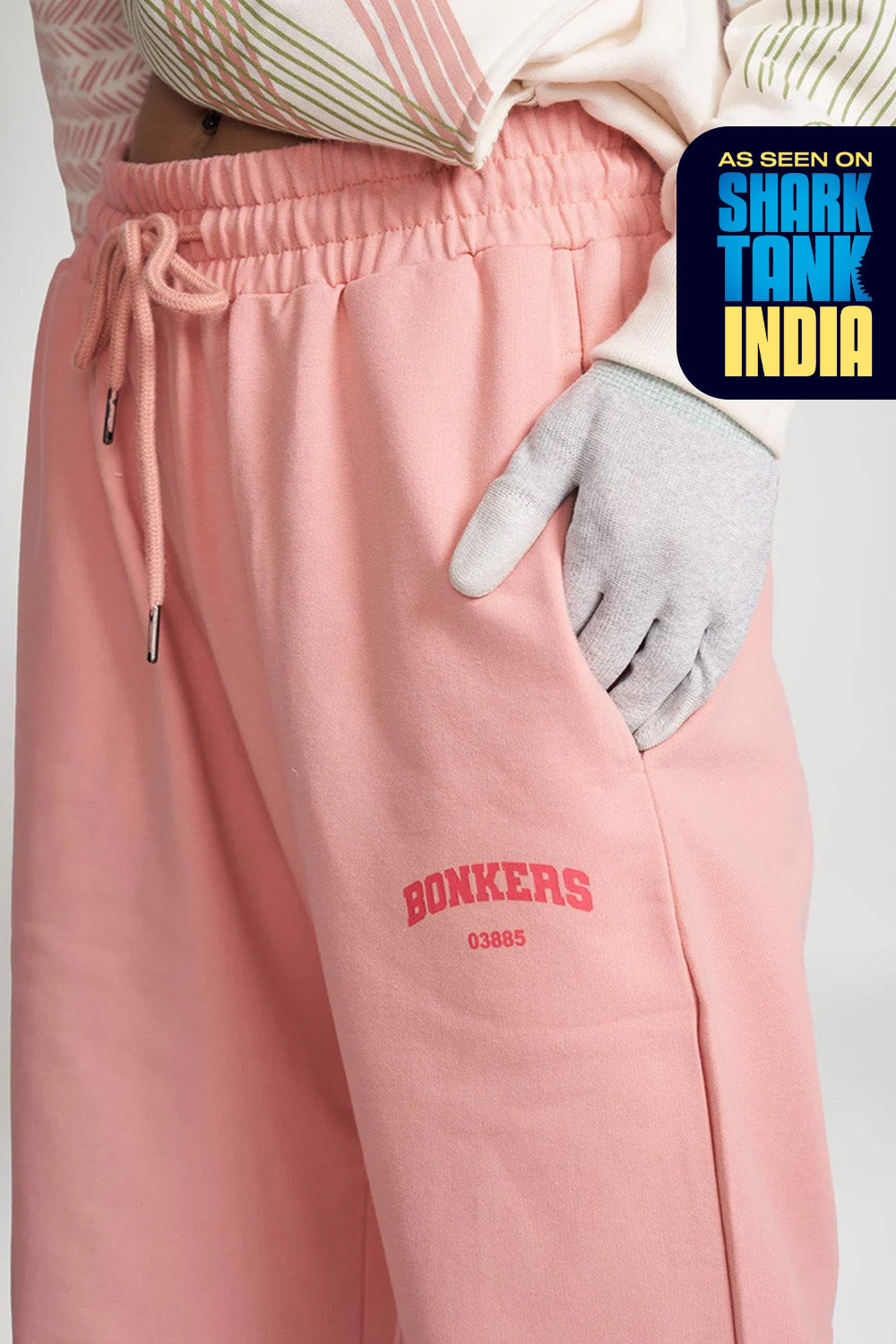 Peach Pink Wide-leg Sweatpants - BonkersCorner