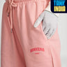 Peach Pink Wide-leg Sweatpants - BonkersCorner