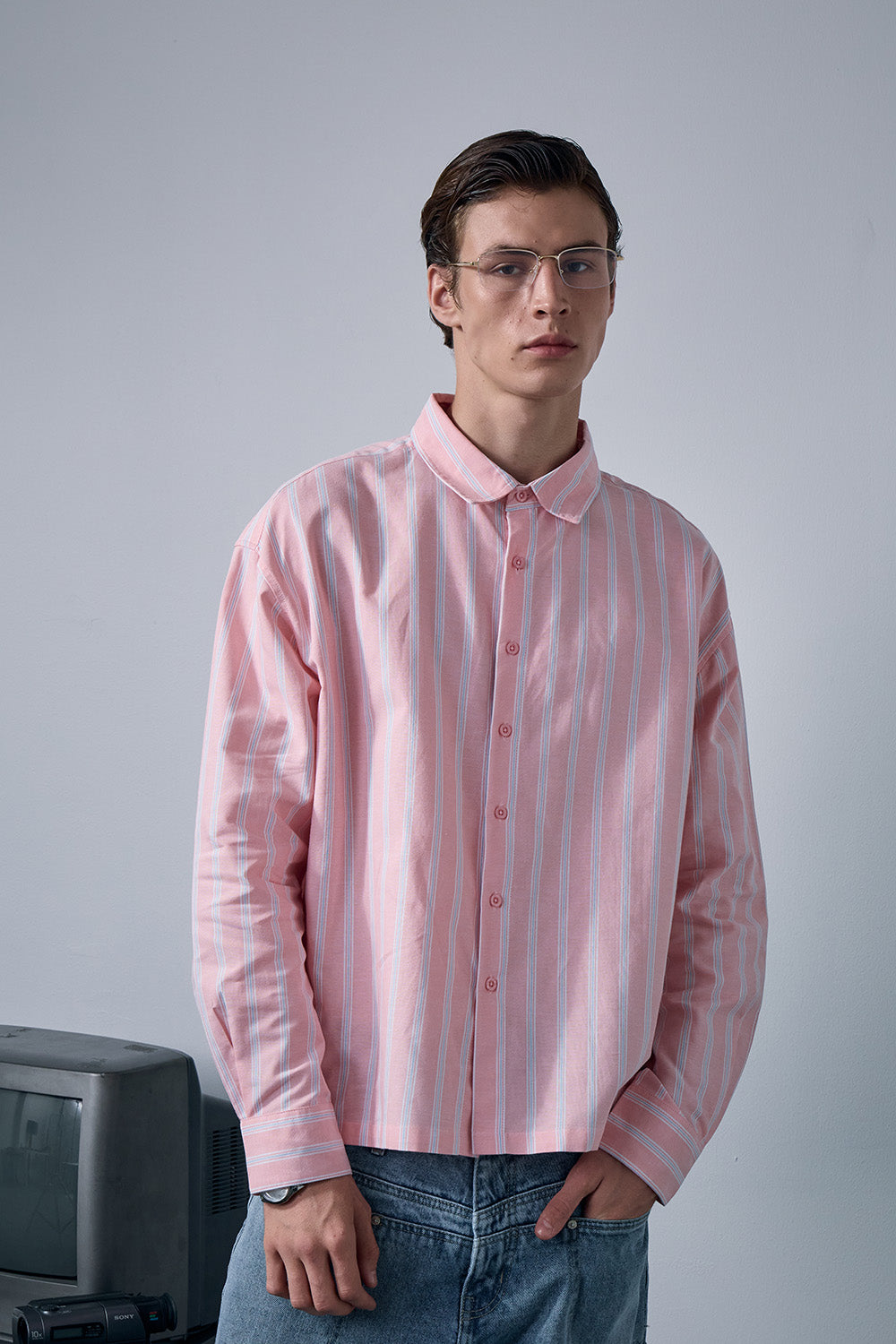 Pink Vintage Stripe Full Sleeve Shirt - BonkersCorner