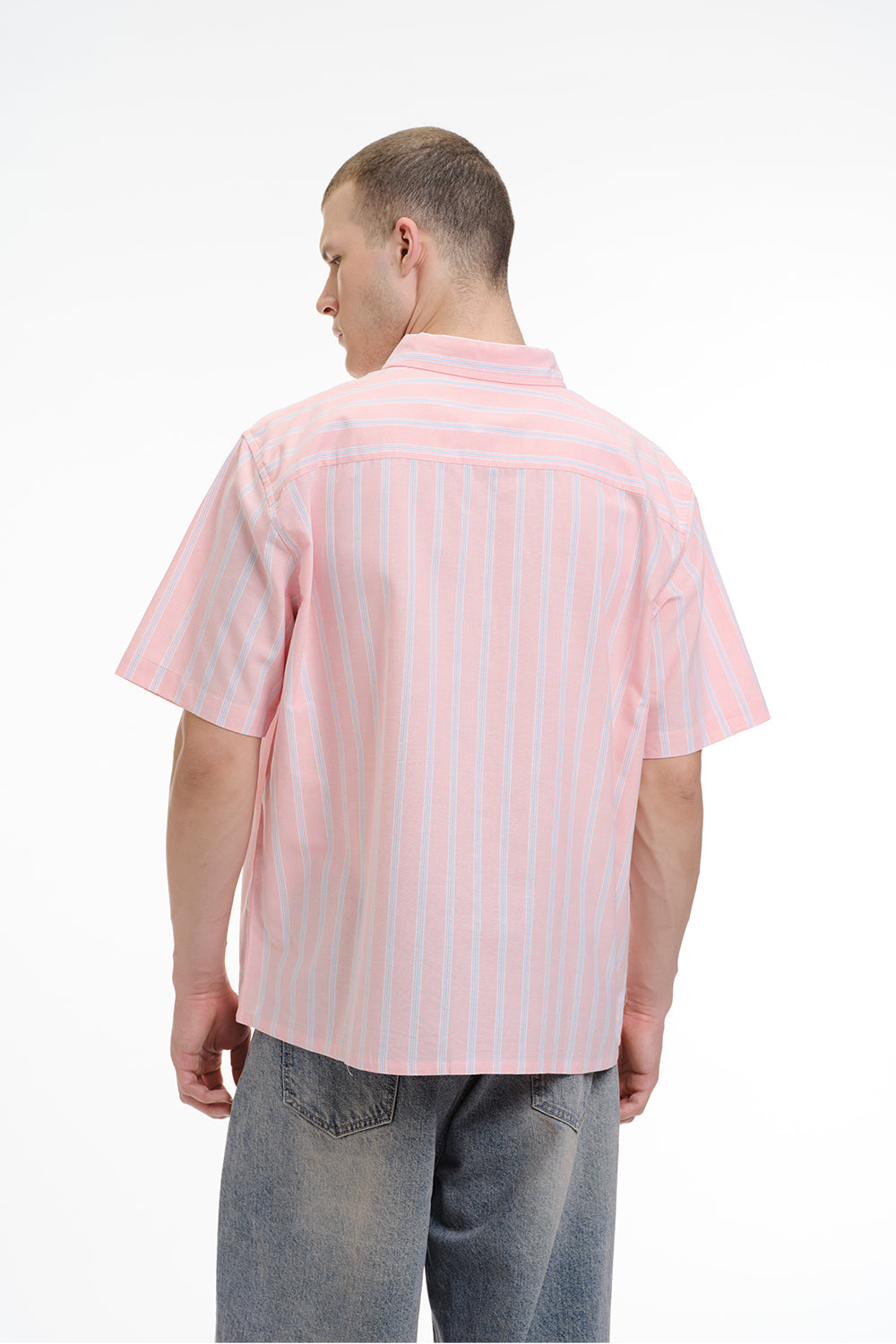 Pink Vintage Stripe Short Sleeve Shirt - BonkersCorner