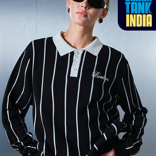 Pitch Black Full Sleeve Polo - BonkersCorner