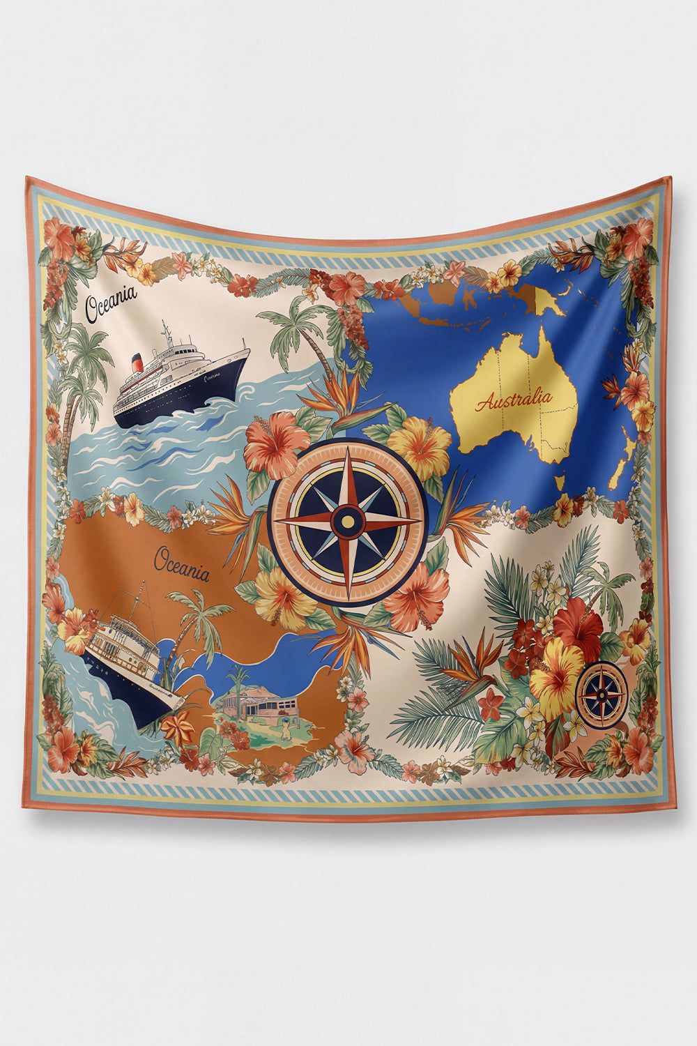 Postcard Map Scarf