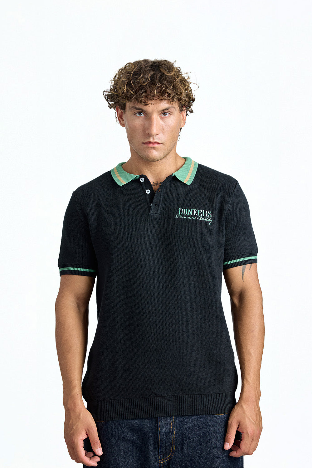 Premium Black Court Polo
