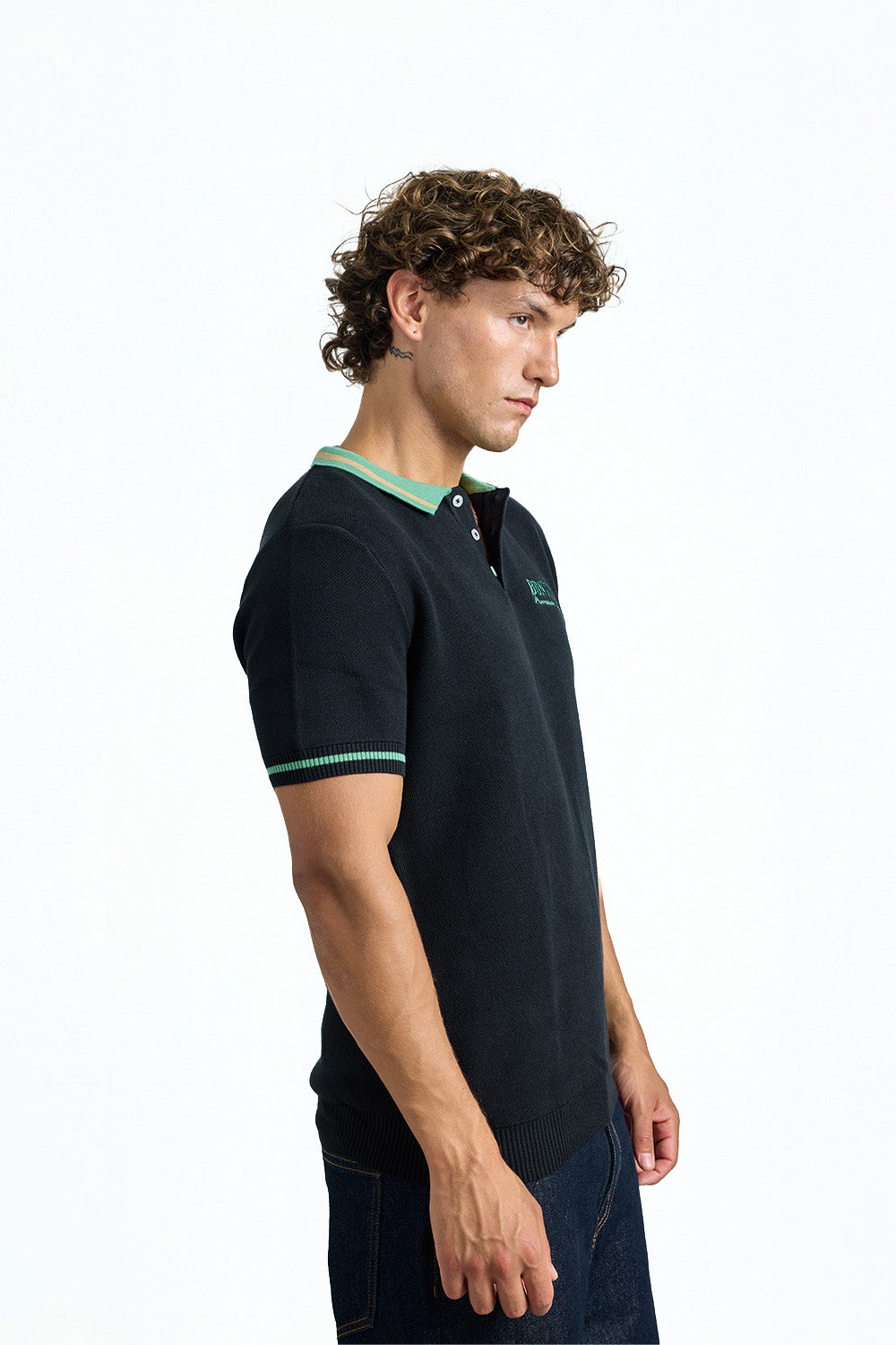 Premium Black Court Polo - BonkersCorner