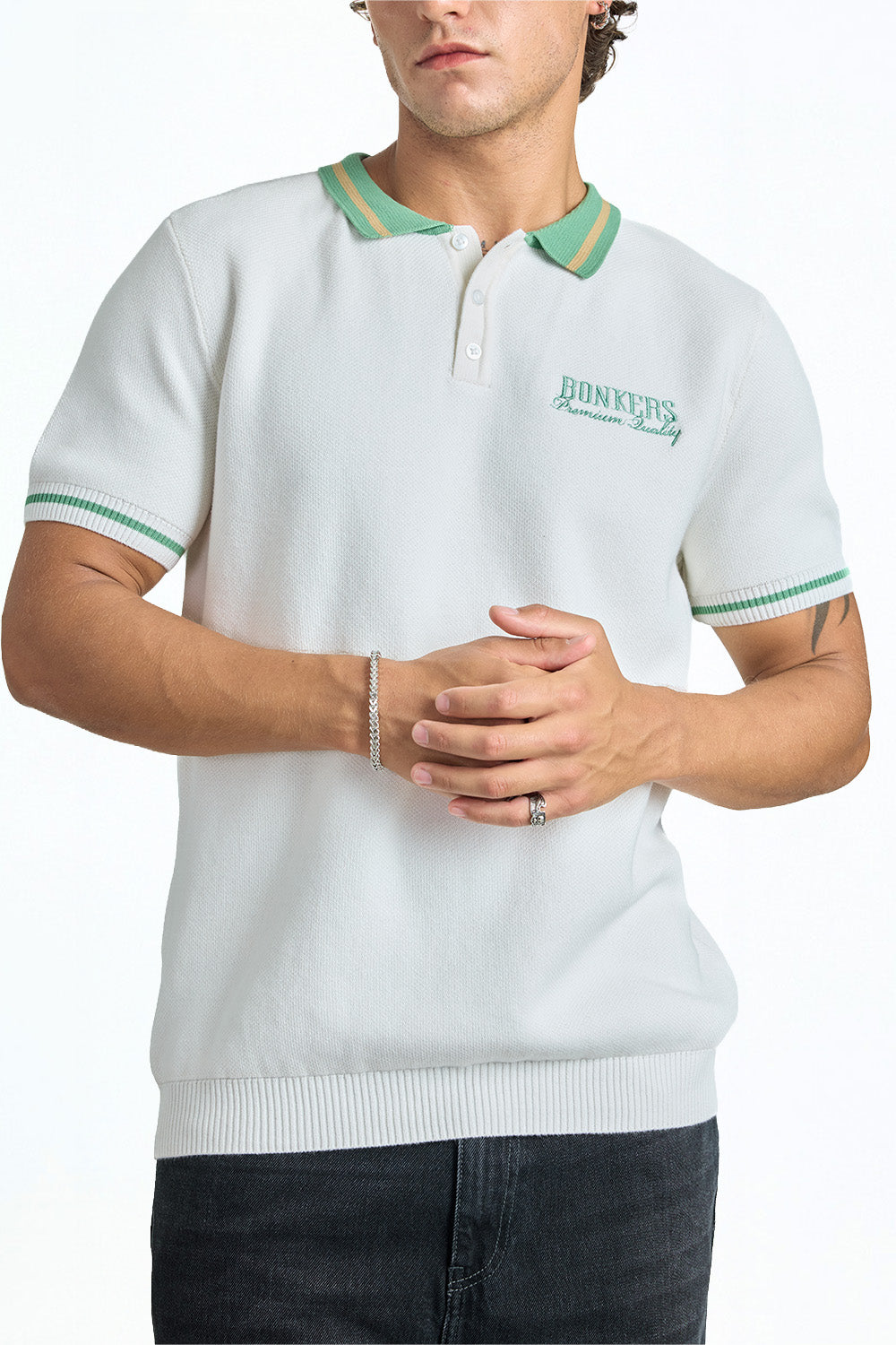 Premium White Court Polo - BonkersCorner