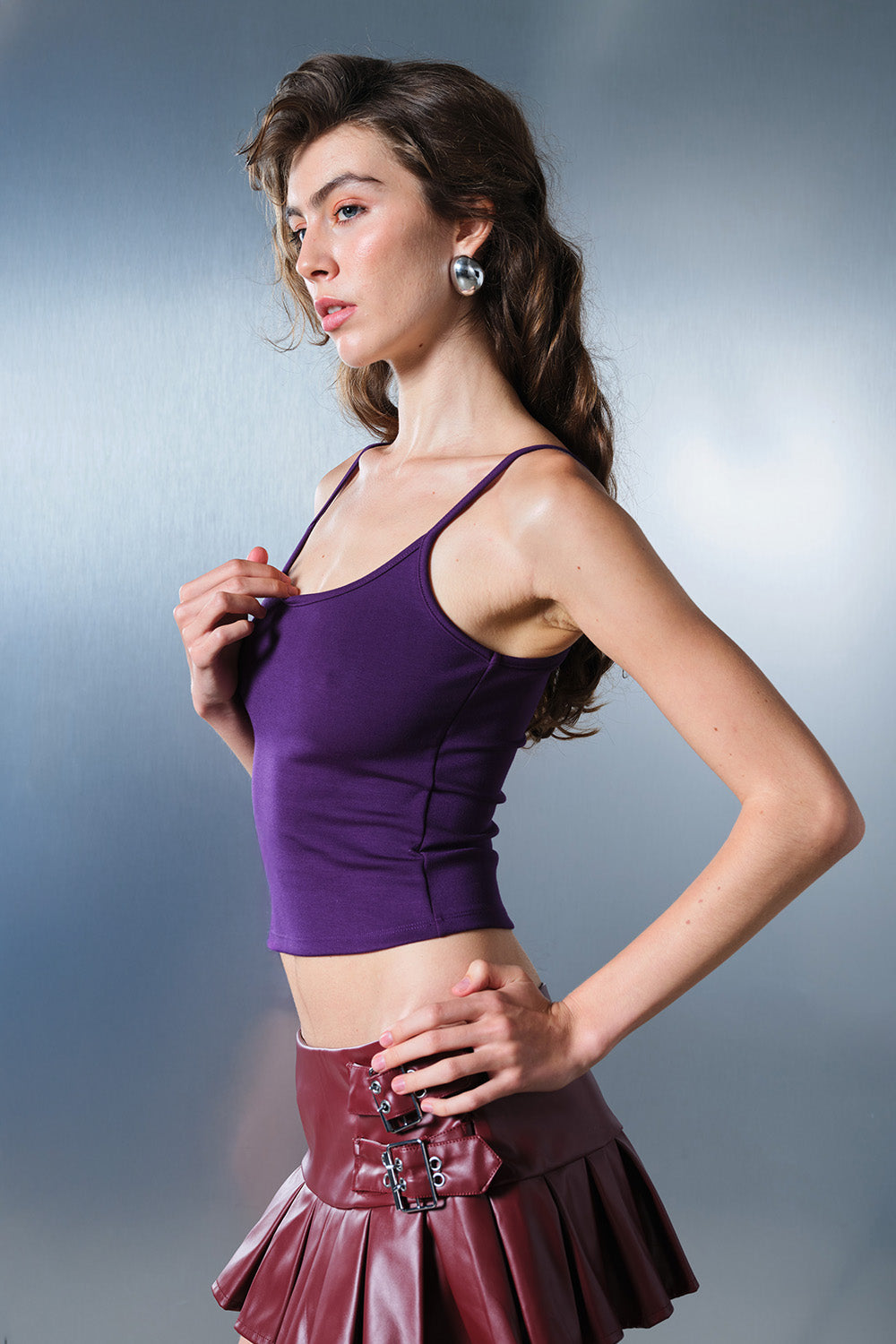Purple Modal Strappy Top