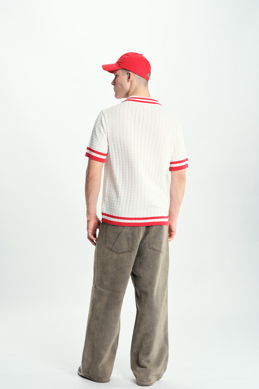 Red Grid Theory Shirt - BonkersCorner