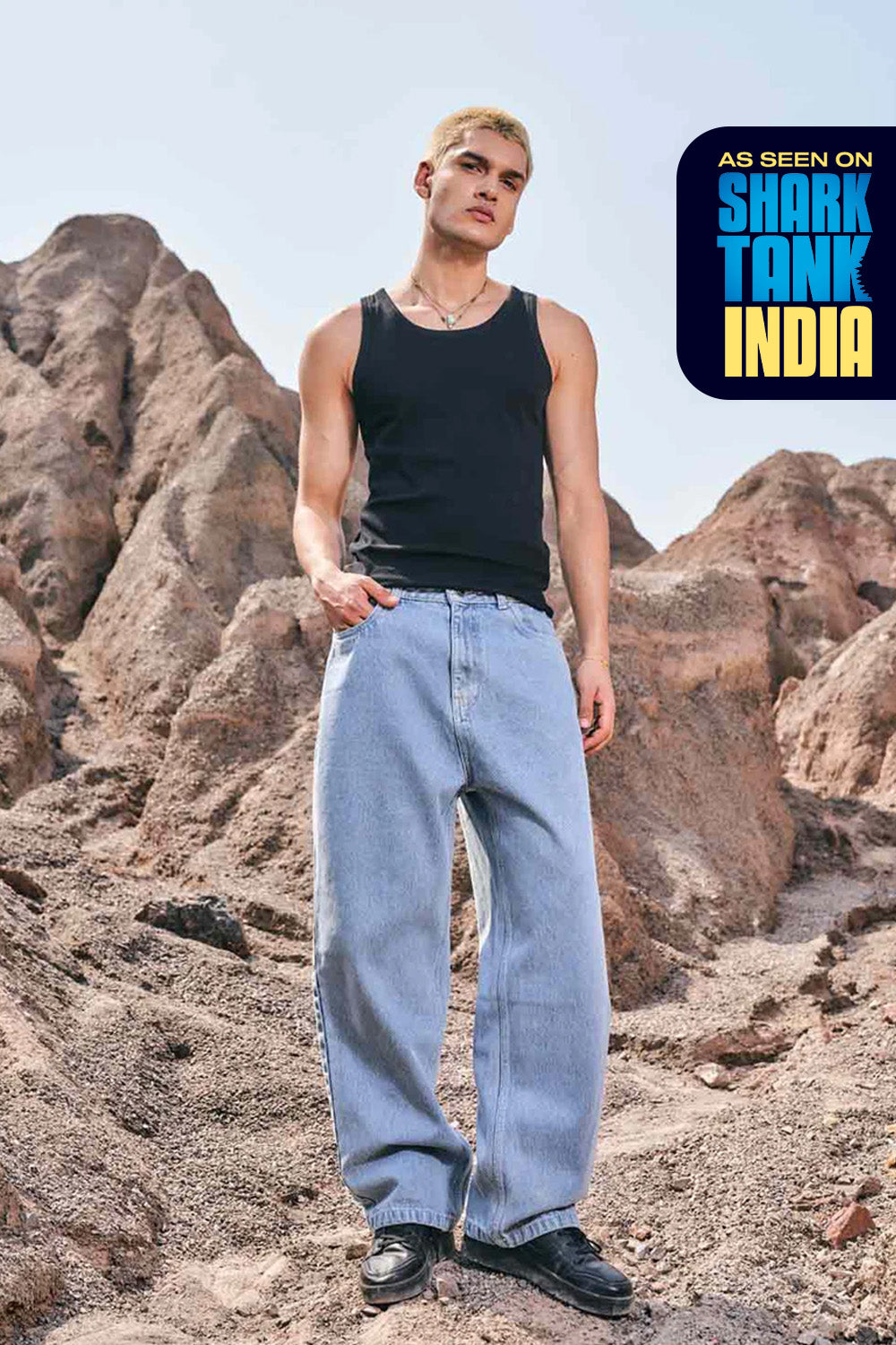 Regular Blue Wide Leg Straight Jeans - BonkersCorner