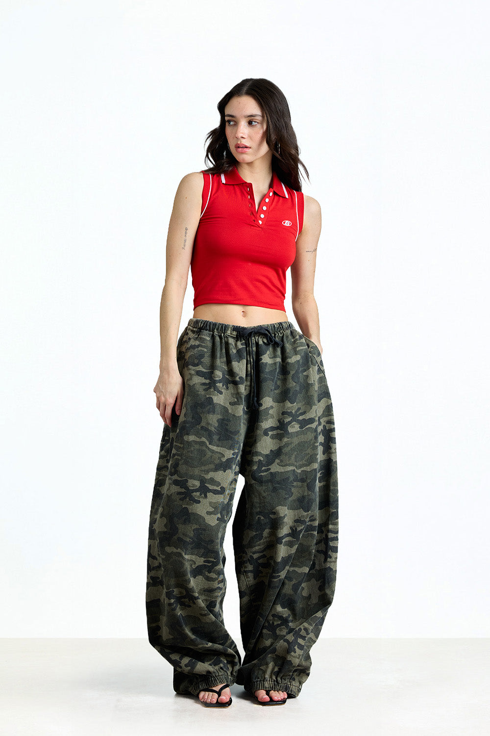 Riviera Red Sleeveless Polo - BonkersCorner