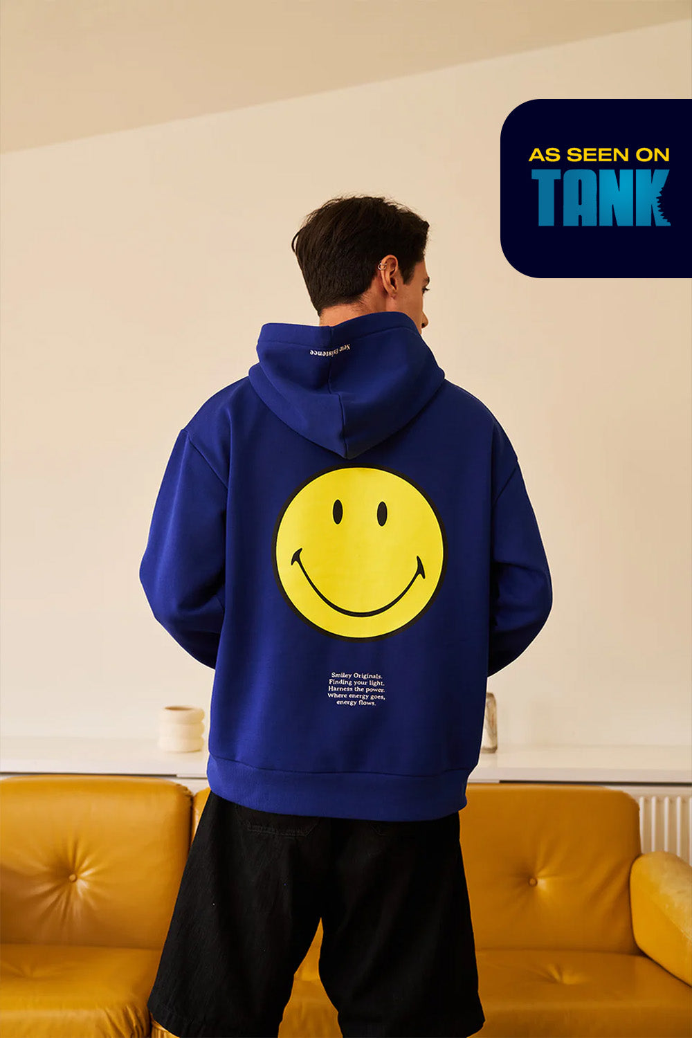 Royal Blue Smiley Originals Hoodie - BonkersCorner