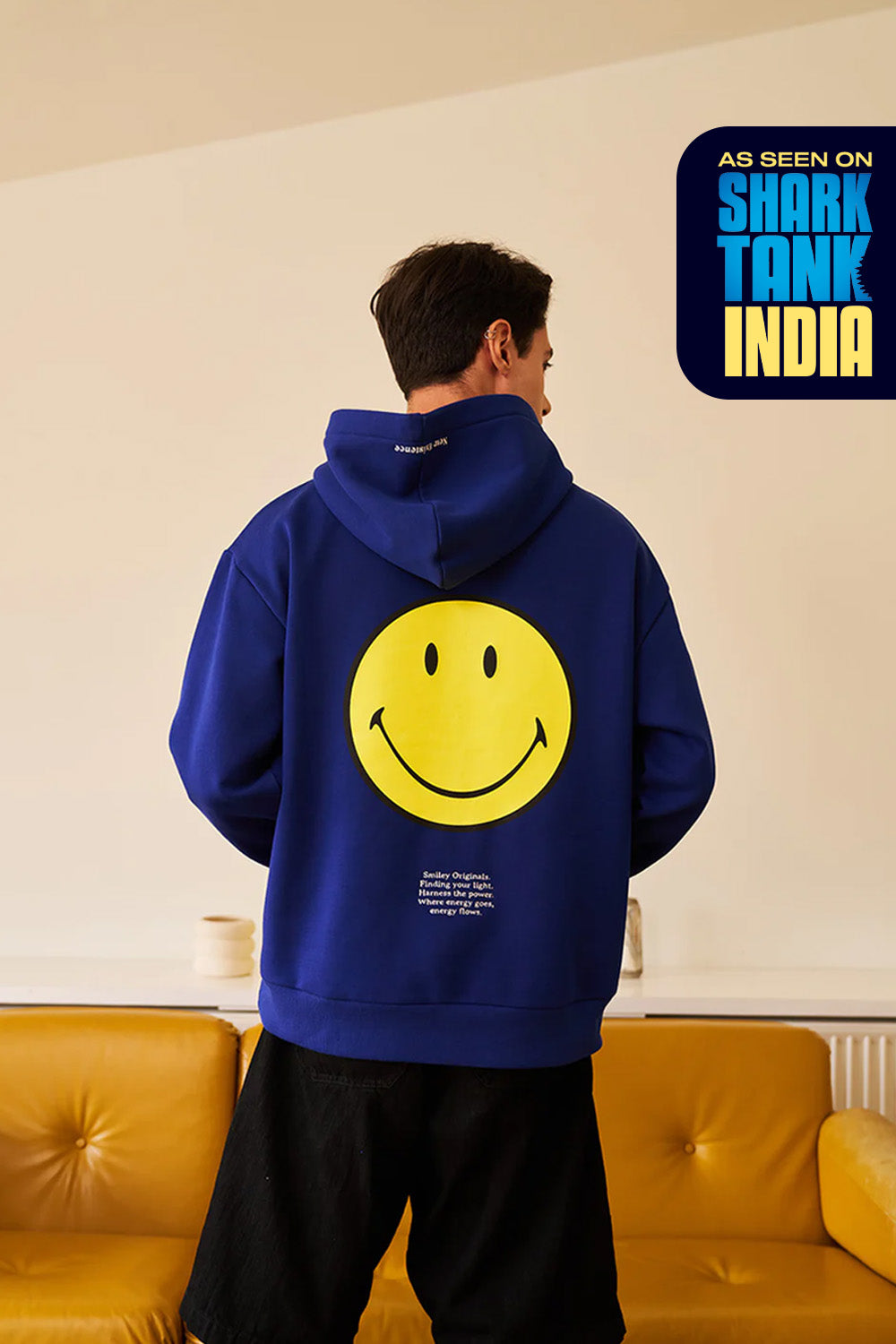 Royal Blue Smiley Originals Hoodie - BonkersCorner