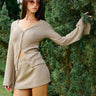 Taupe Fine Knit Co-ord Set - BonkersCorner
