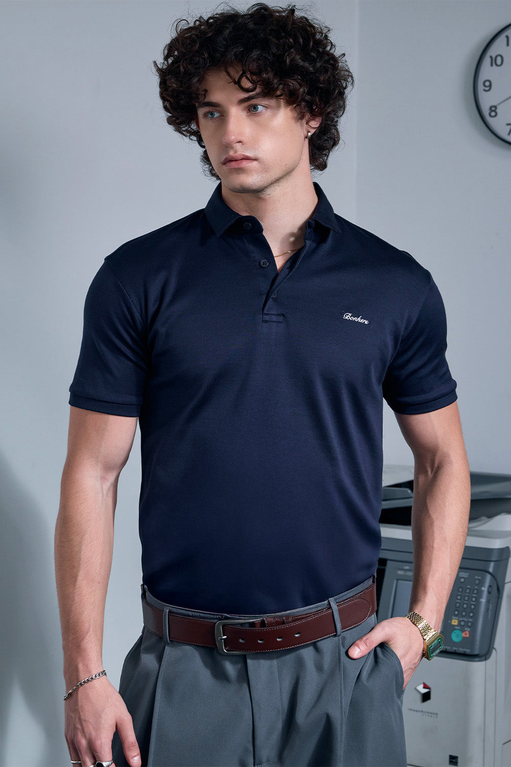 Premium Essential Navy Blue Polo