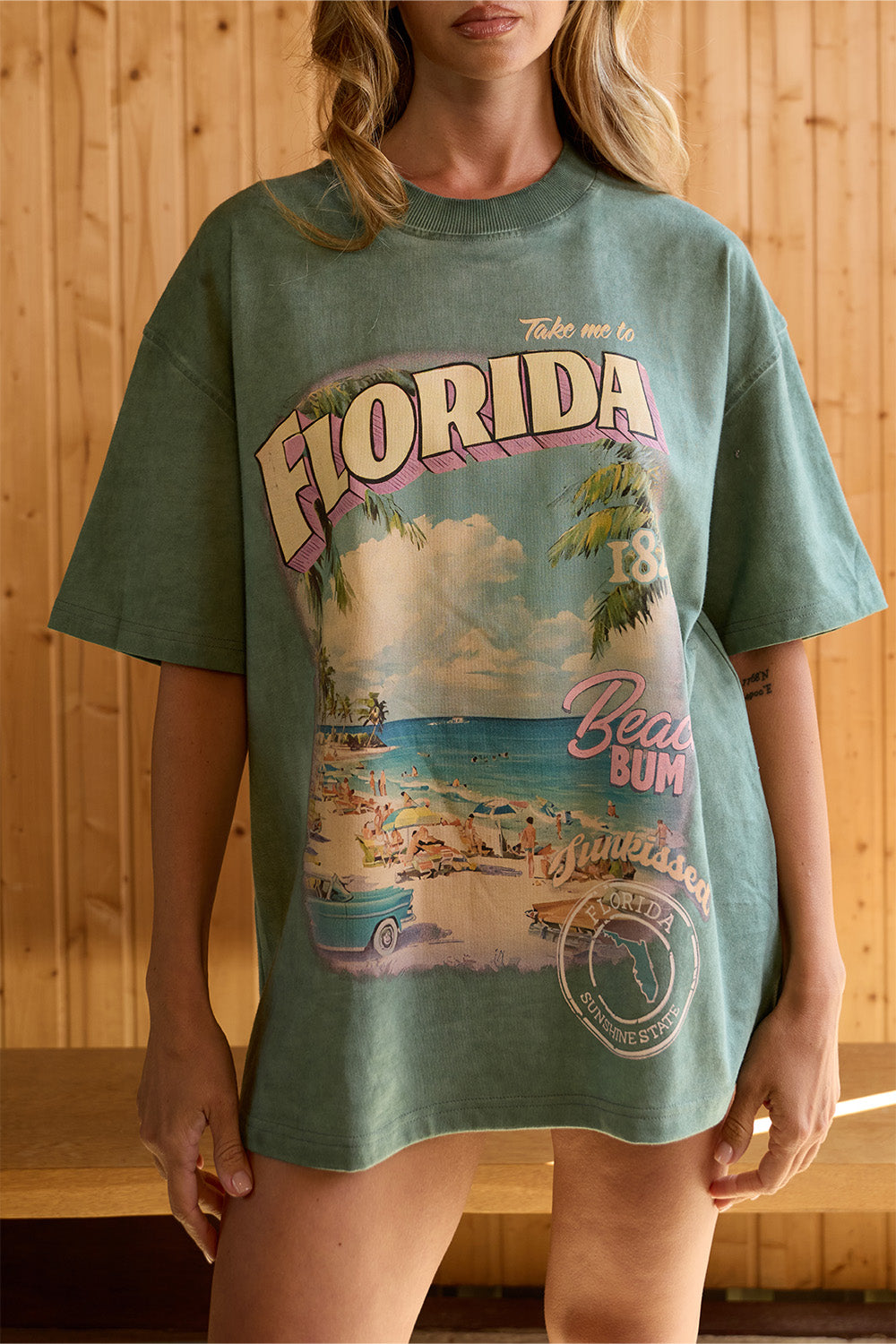 Florida Beach Bum Oversized T-shirt - BonkersCorner