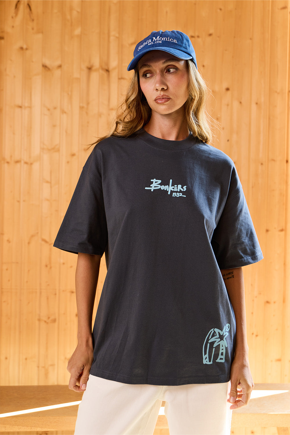 Coastal Stories Grey Oversized T-shirt