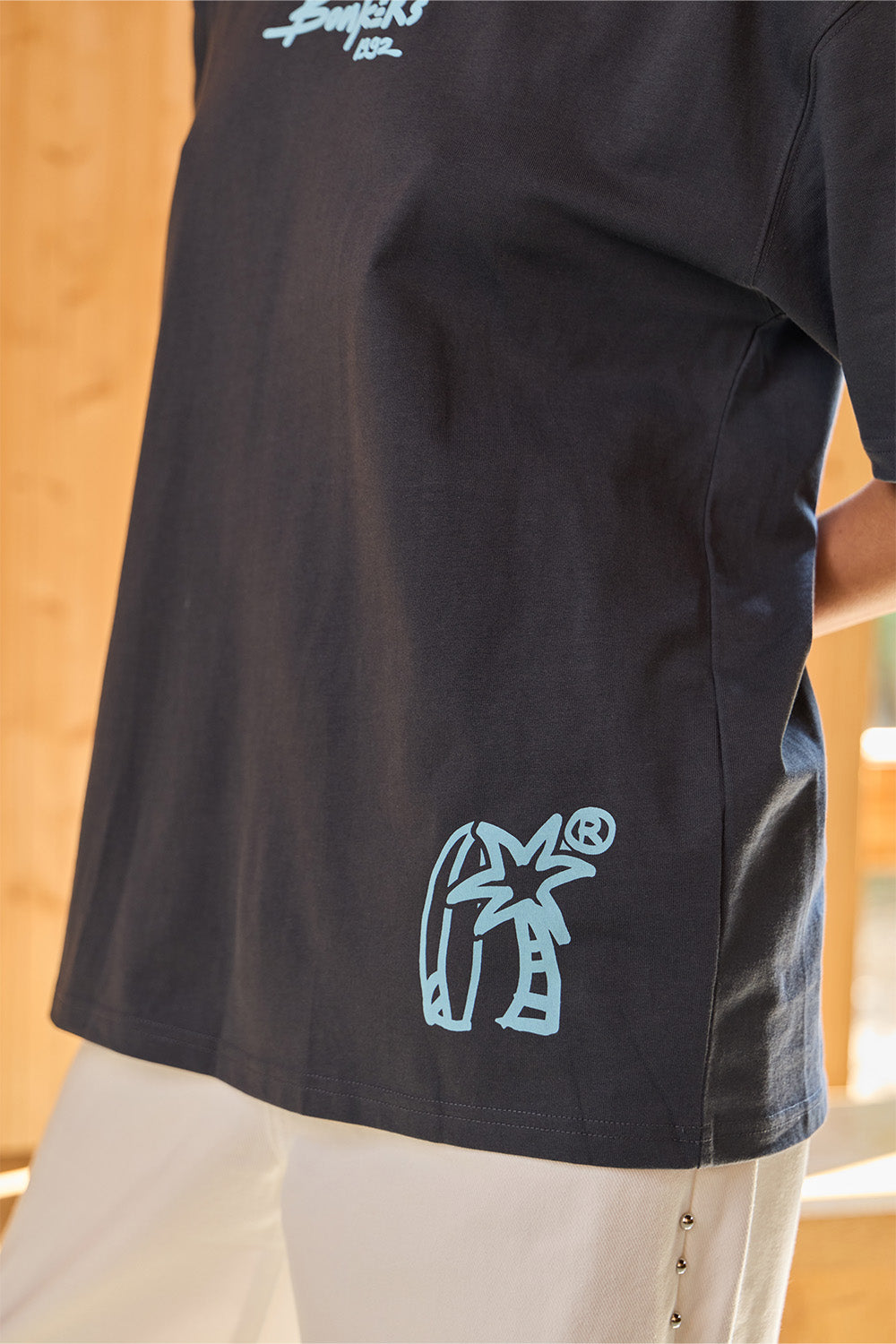 Coastal Stories Grey Oversized T-shirt - BonkersCorner