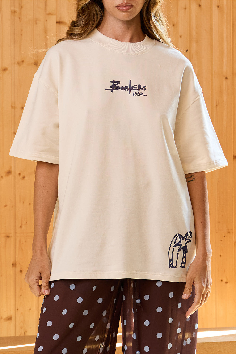 Coastal Stories Off White Oversized T-shirt - BonkersCorner