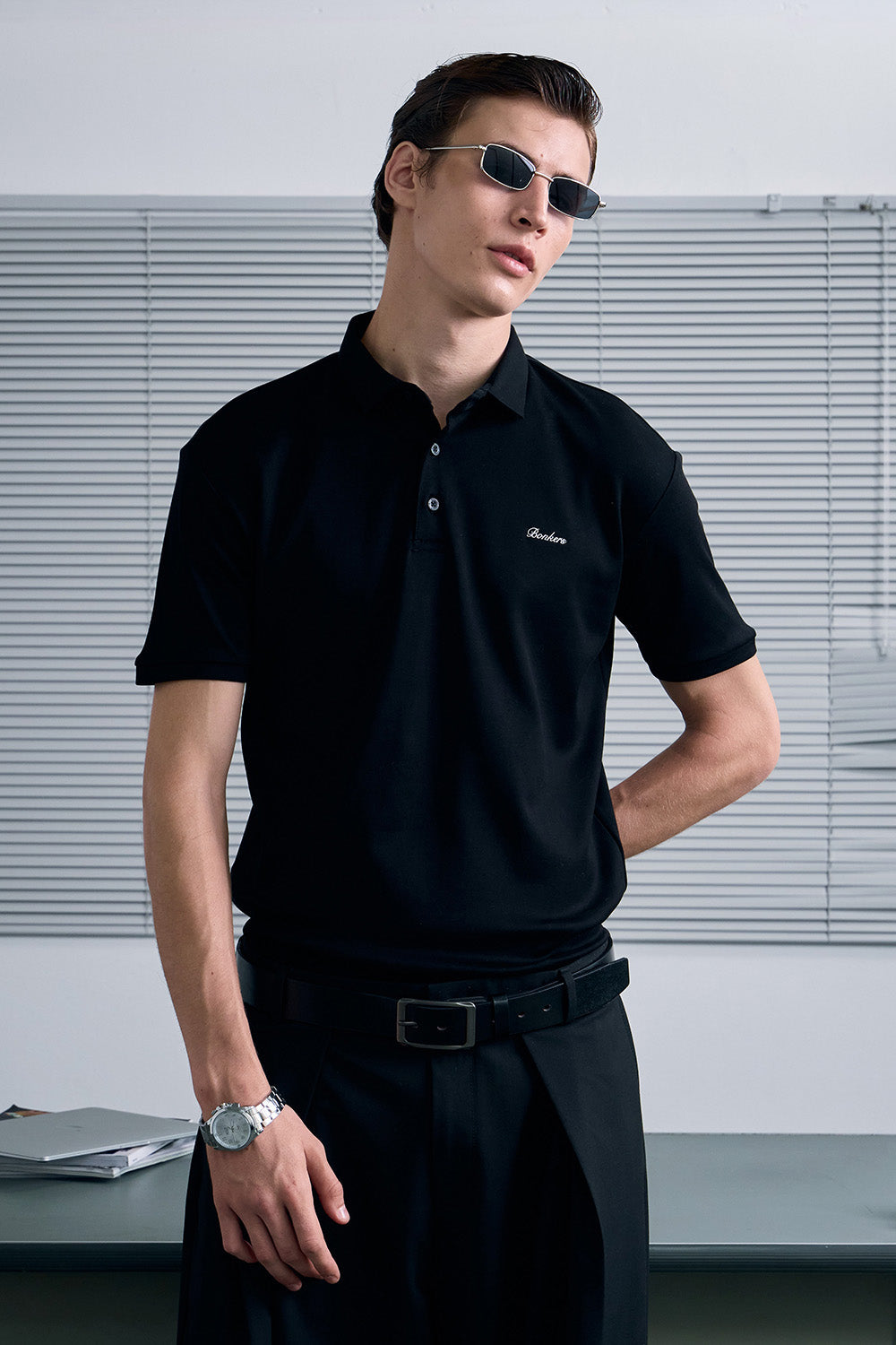 Premium Essential Black Polo