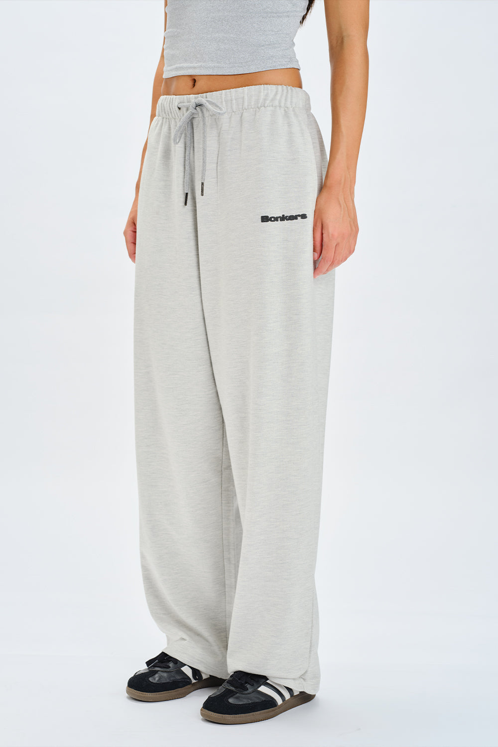 Muted White Loose Fit Joggers