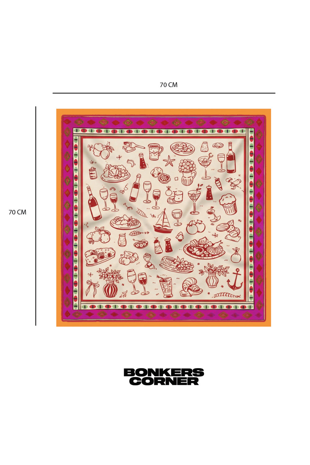 Wine & Dine Scarf - BonkersCorner