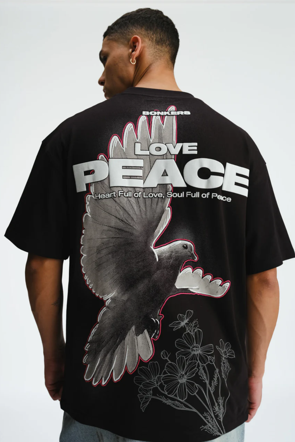 Signature Love And Peace Premium Oversized T-shirt