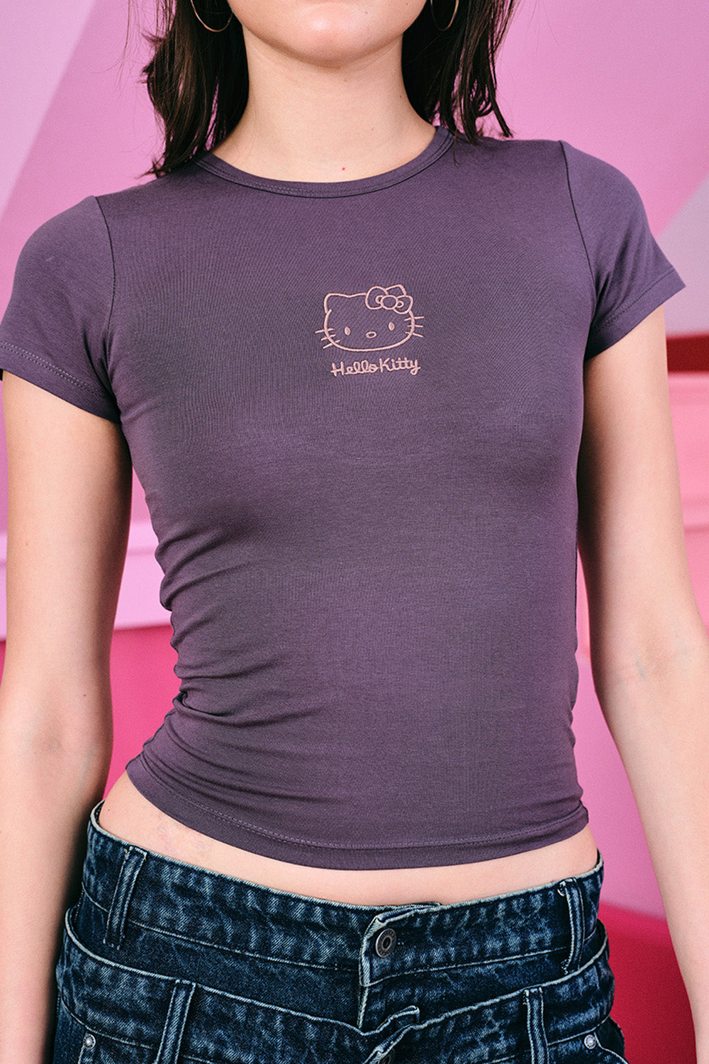 Soft Ash Hello Kitty Top - BonkersCorner
