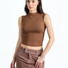 Soil Brown High Neck Top - BonkersCorner
