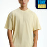 Solid Pastel Yellow Soft Jersey Oversized T-shirt - BonkersCorner